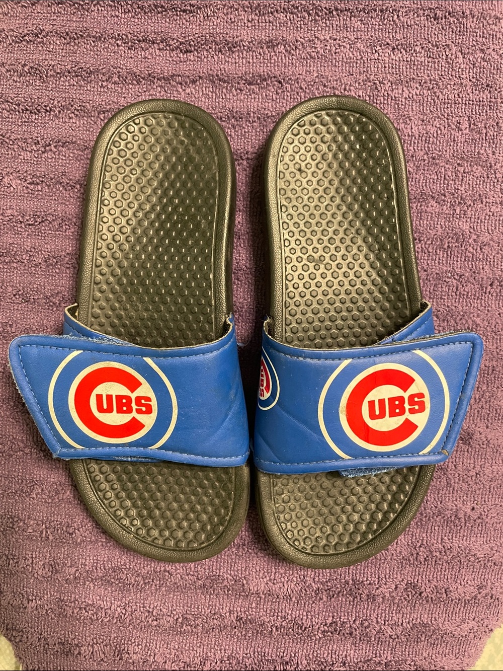 Kids Chicago Cubs Blue Slide Sandals